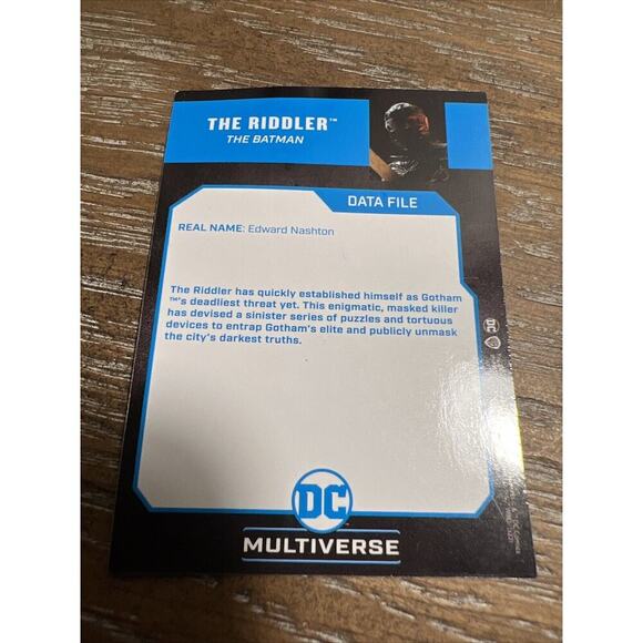 DC Multiverse The Batman The Riddler Edward Norton Action Figure with data card - Picture 3 of 16